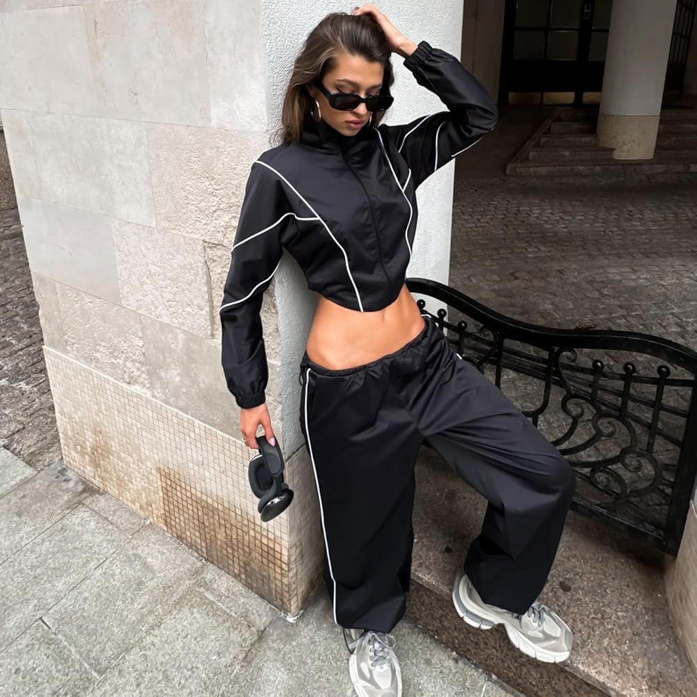 HTH line sweat track set up 黒 HAIGHT (ヘイト) Lined Track Jersey トラックジャケット